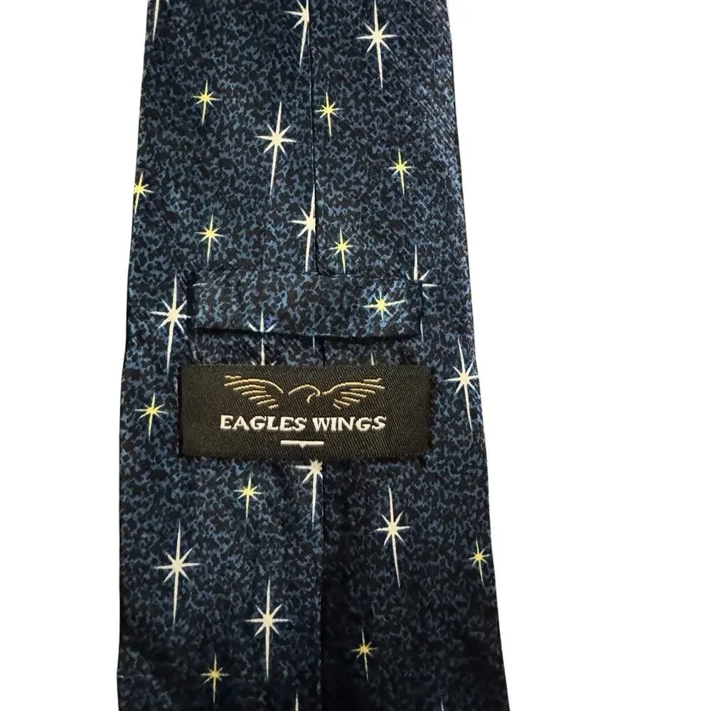 Eagle Wings Nativity Scene Star Religious Mary Jesus Christmas Necktie Silk